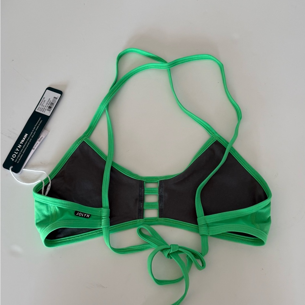 New Jolyn Swim Tomcat Bikini Top In Key Lime Green Training Competition - Picture 6 of 9